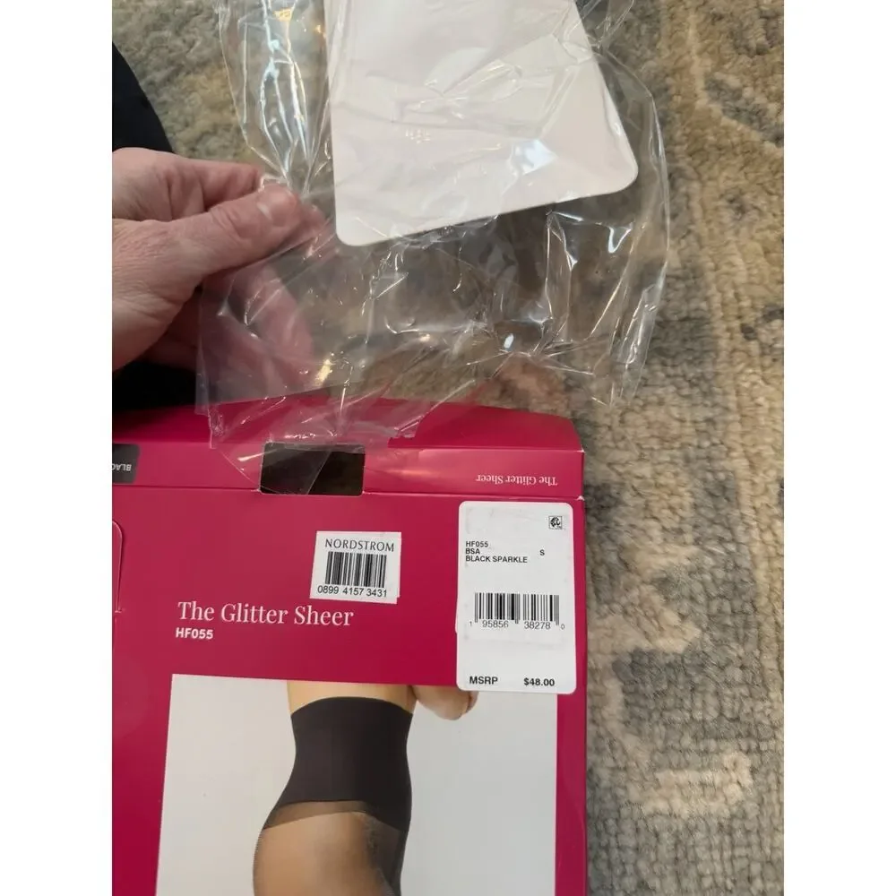 Commando The Glitter Sheer Tights Black Sz S $48 NIB NWT